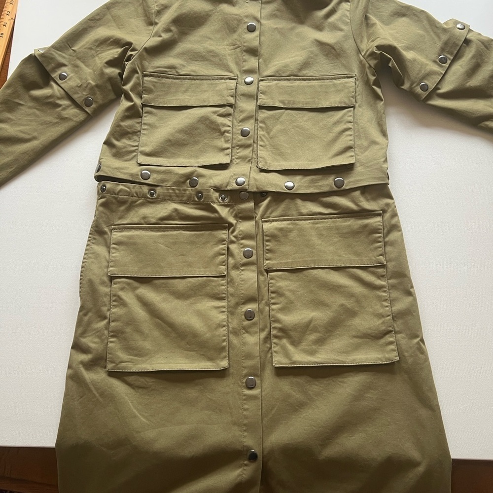 NWT The Drop Women’s Convertible Utility Coat by Takkunda Olive Green Size XS